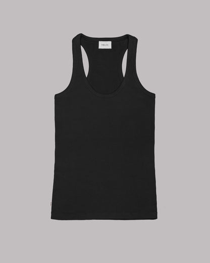 The Black Ribbed Tank Top