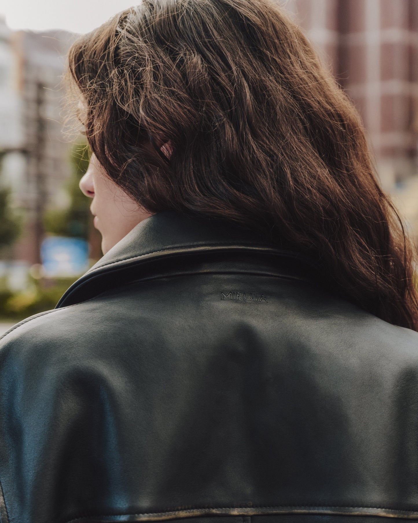 The Black Faded Straight Leather Jacket