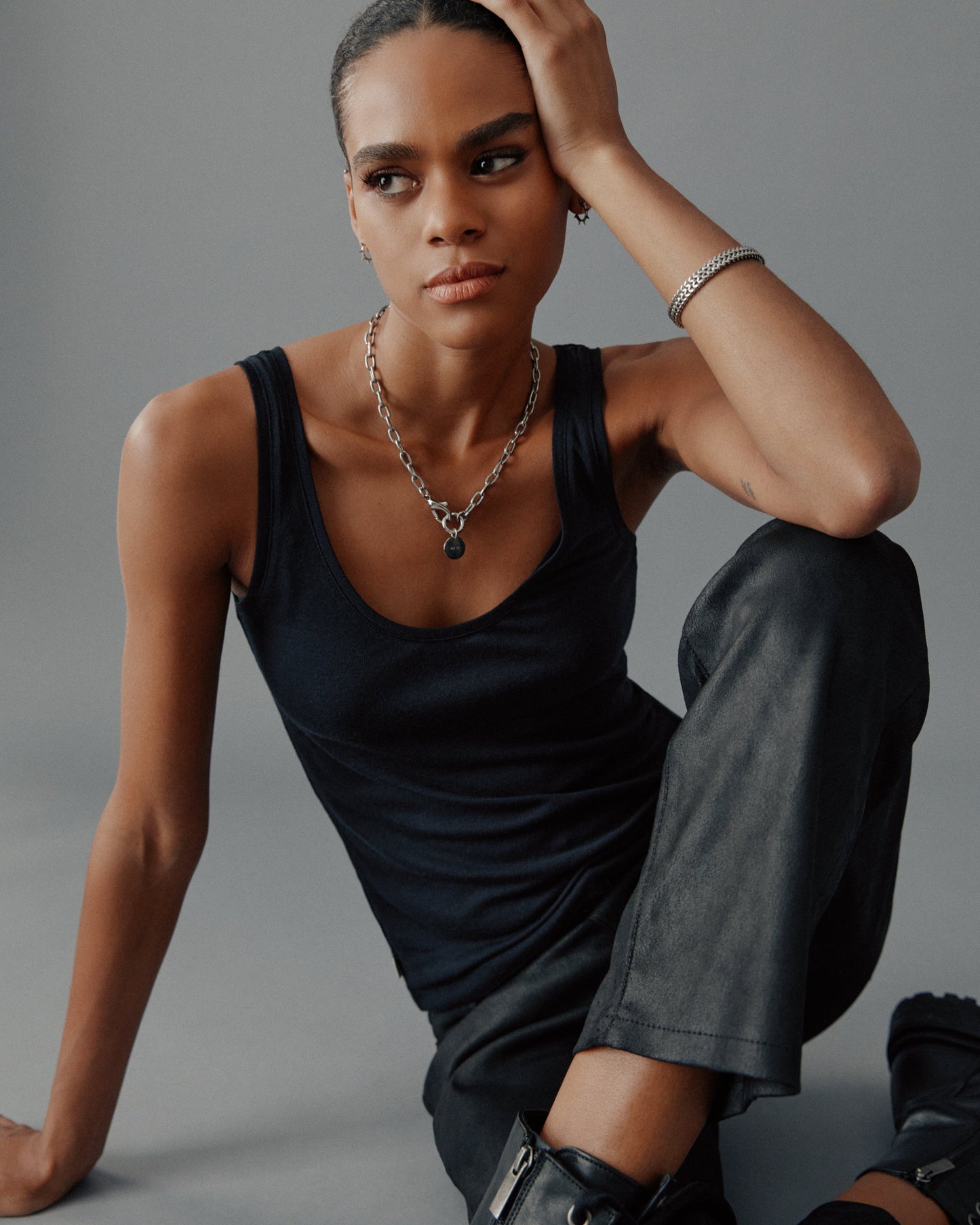 The Black Sheer Tank Top