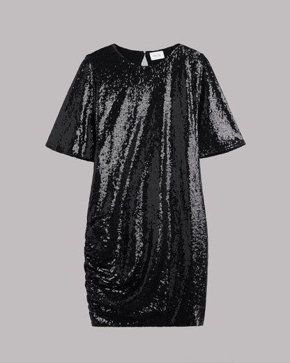 The Black Short Sequin Dress