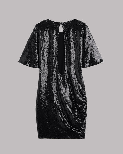 The Black Short Sequin Dress