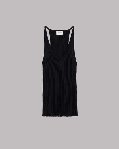 The Black Striped Relaxed Tank Top