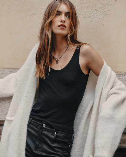 The Black Sheer Tank Top