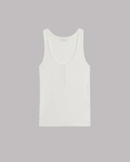 The White Buttoned Tank Top